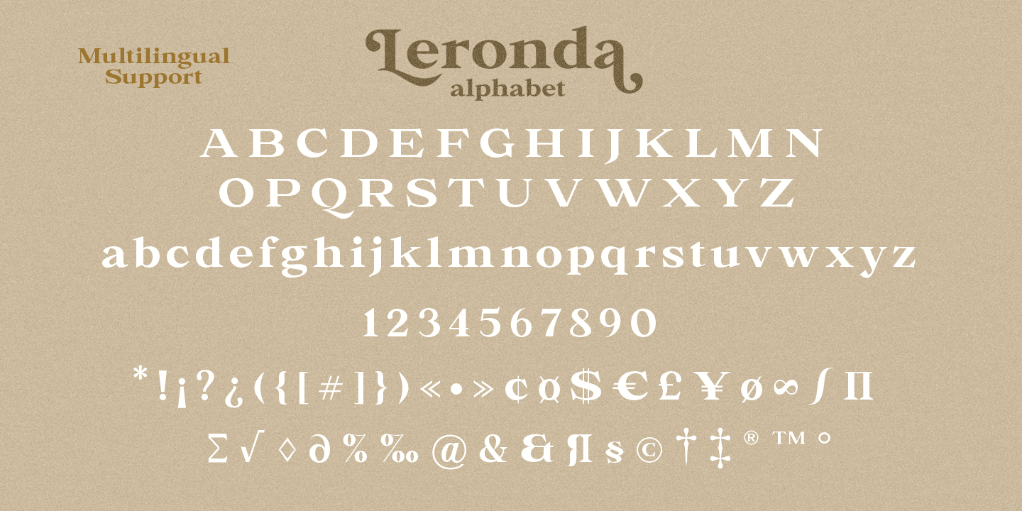 Beispiel einer Leronda-Schriftart #3